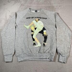 Vintage Norman Rockwell One Of A Kind Dad Sweatshirt Fits Small Gray 90s Art USA
